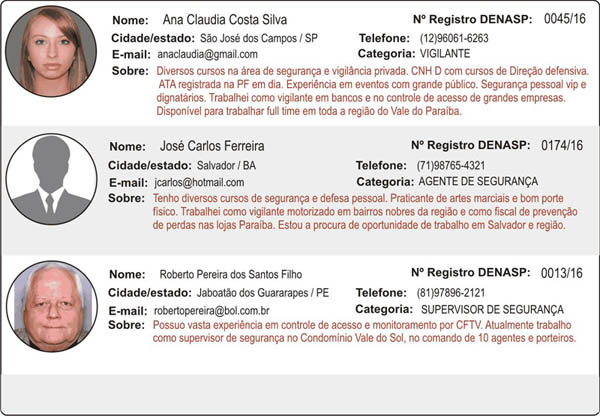 cadastro nacional de agentes de segurança